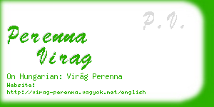 perenna virag business card